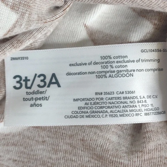 Carter's animal print two-piece pajama set, size 3T, NWT - Picture 6 of 6